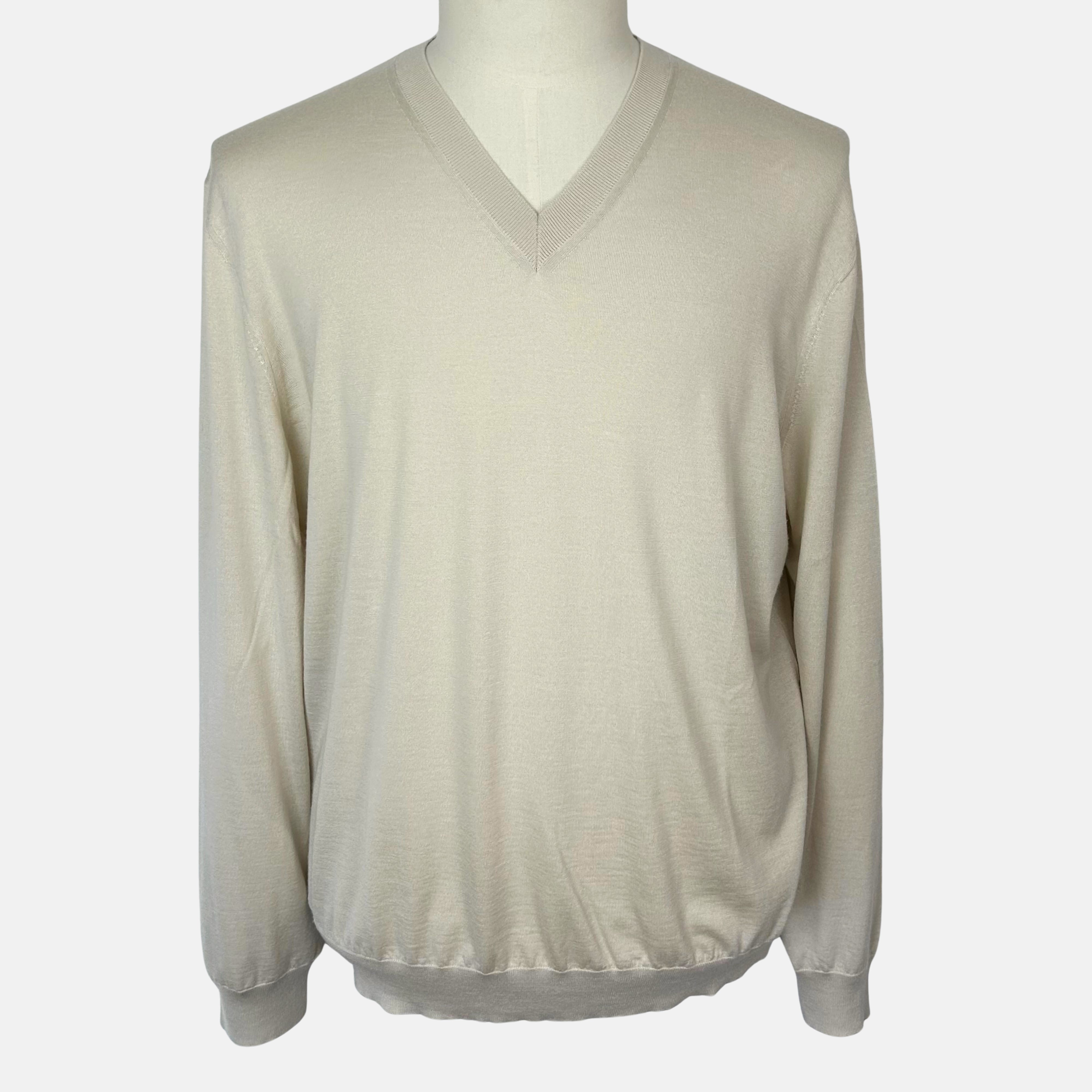 Off-White Cashseta Pullover aus Kaschmir/Seide (EU 56)