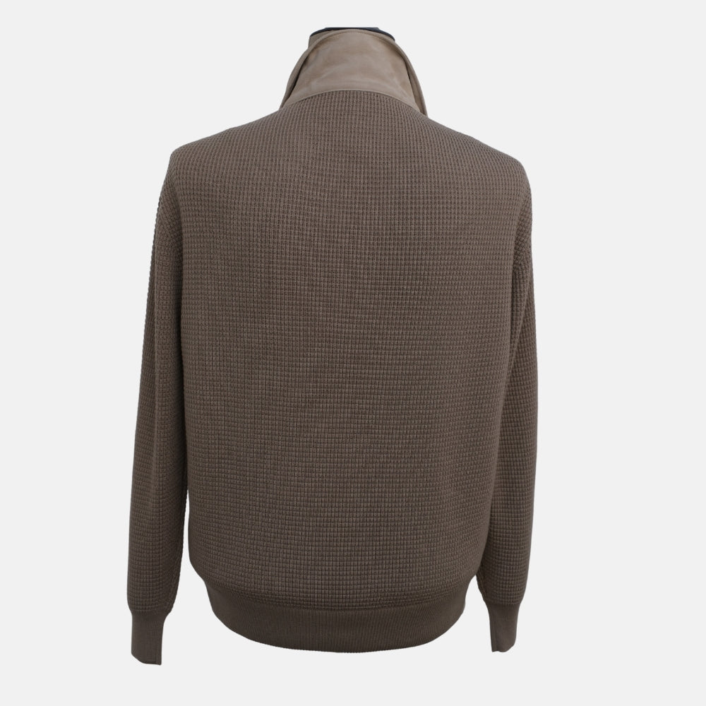 Beige/Brown Suede/Cashmere Jacket (EU 50)