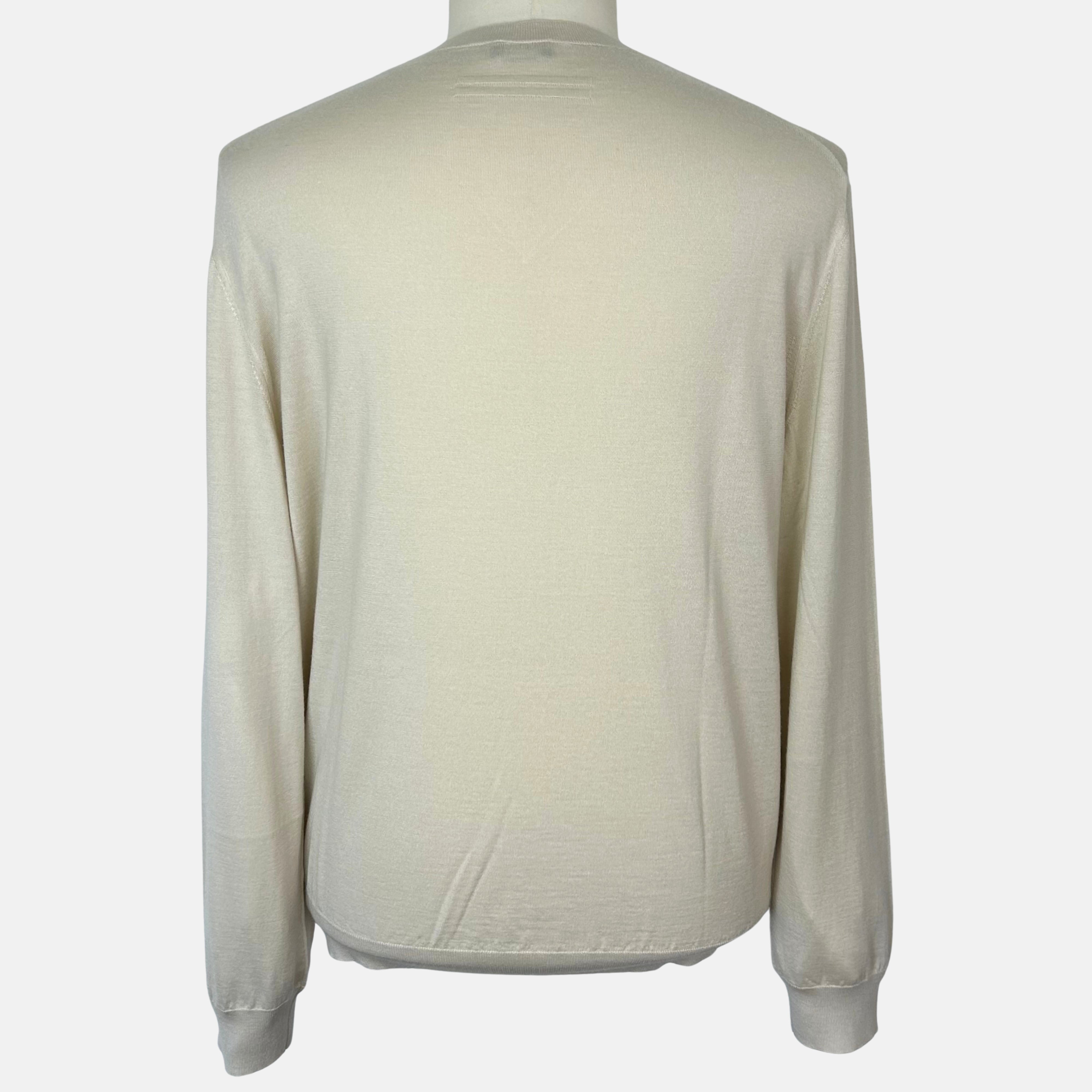 Off-White Cashseta Pullover aus Kaschmir/Seide (EU 56)