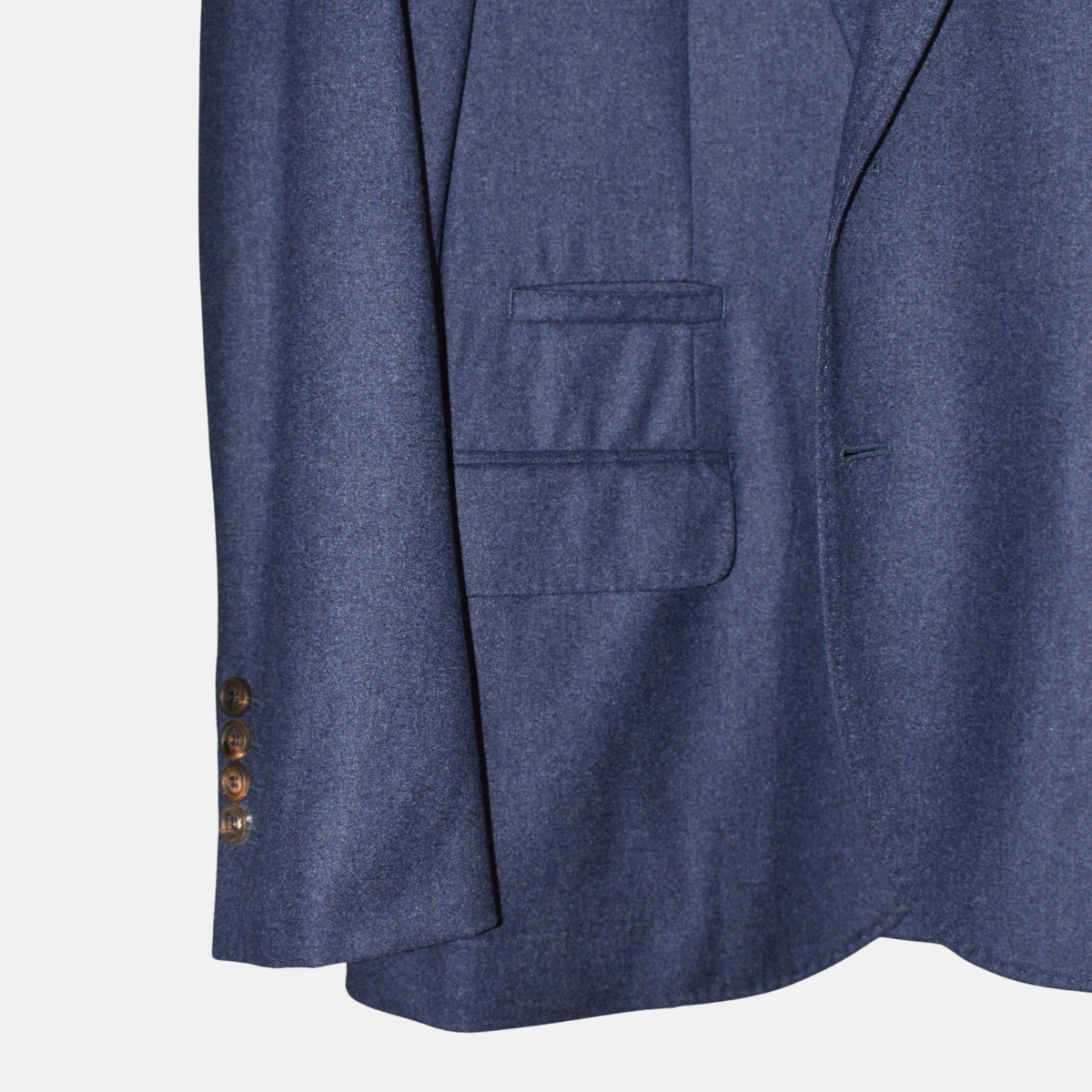 Navy Flannel Blazer made of Wool/Silk/Cashmere (EU 50)