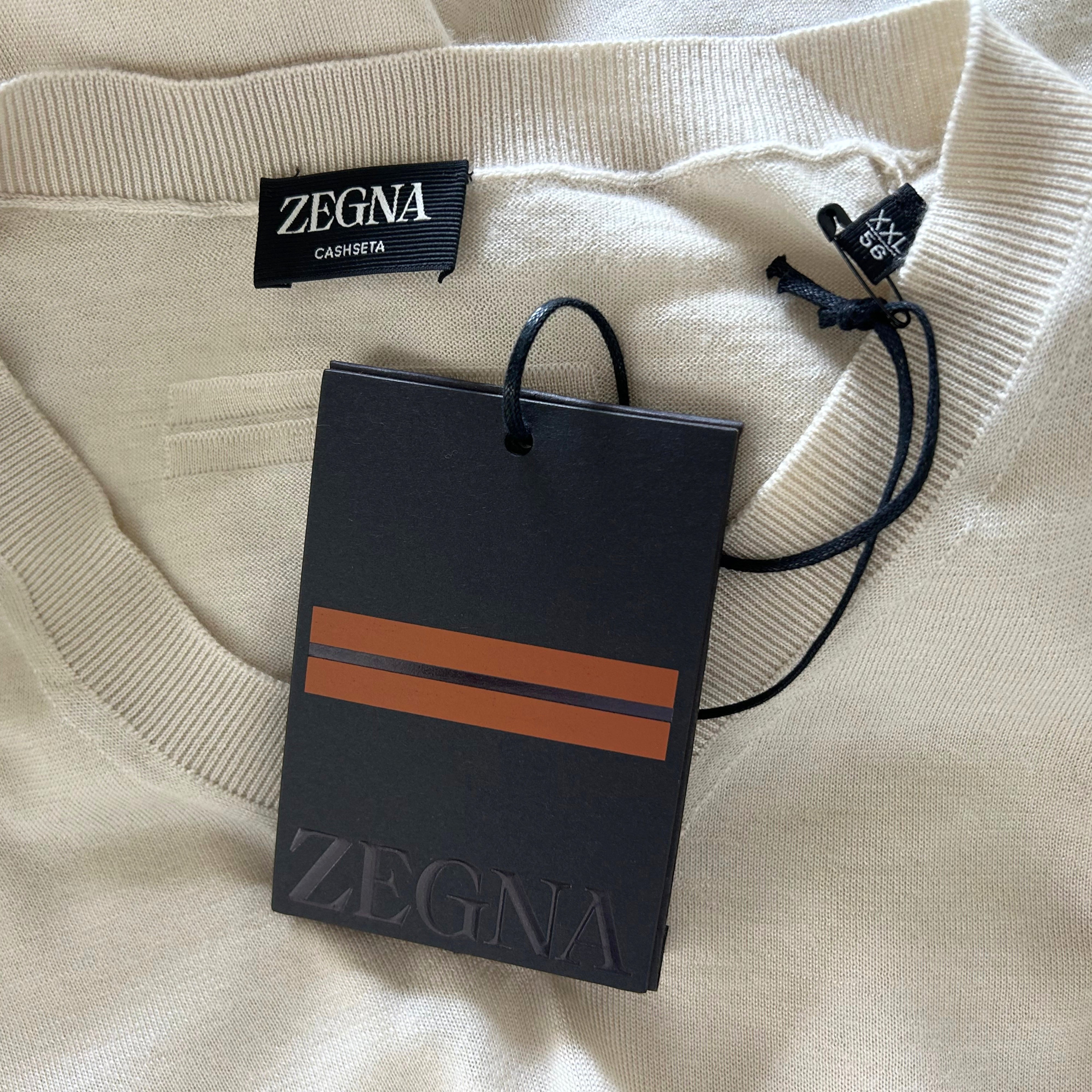 Off-White Cashseta Pullover aus Kaschmir/Seide (EU 56)