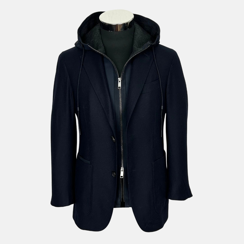 Navy Blazer with removable Vest made of Wool/Cashmere (EU 44)