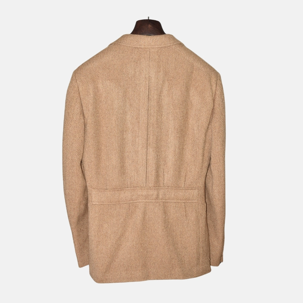 Beige Pattered Blazer made of Wool/Cashmere (EU 50L)