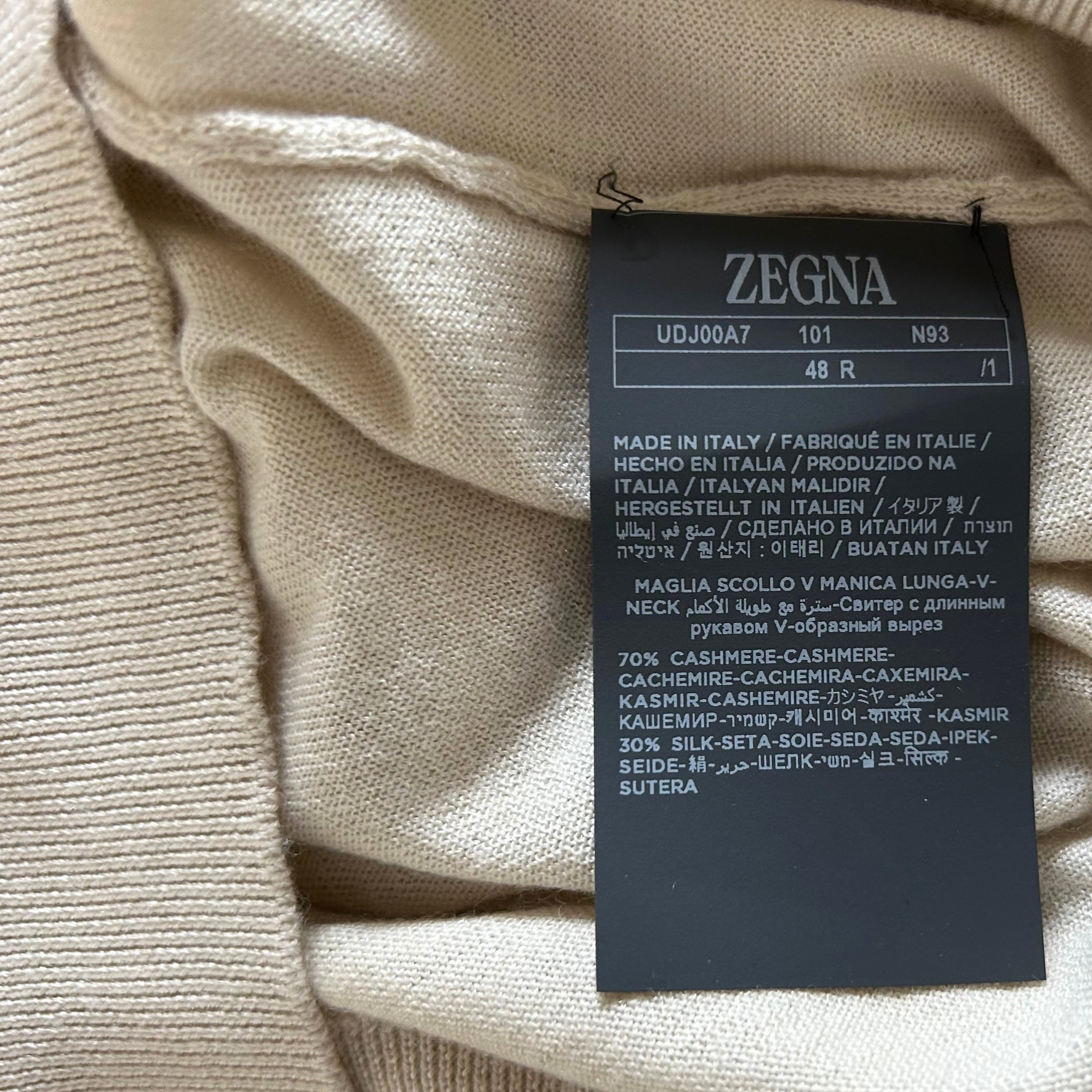 Off-White Cashseta Pullover aus Kaschmir/Seide (EU 56)