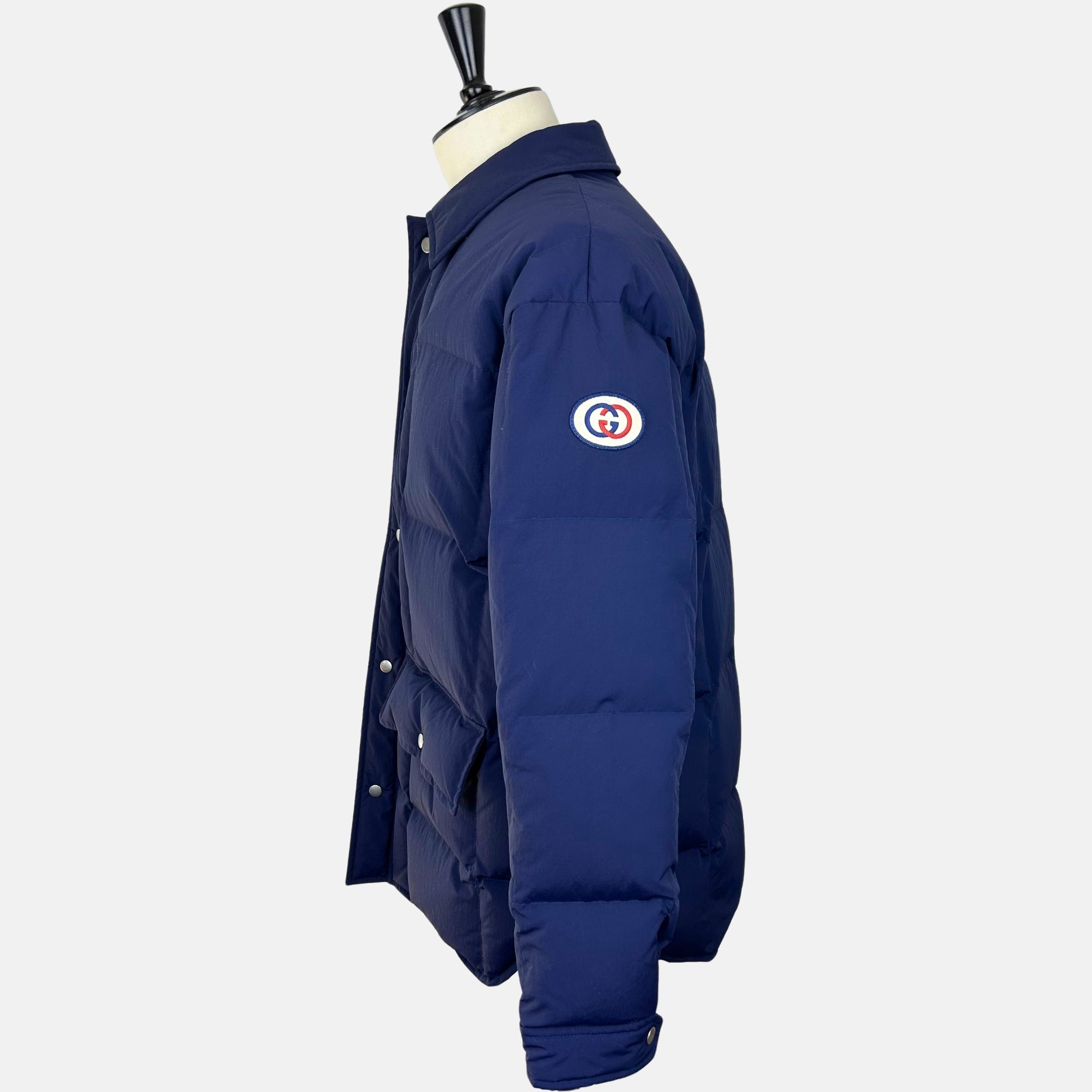 Blue Down Jacket made of Nylon (EU 52)