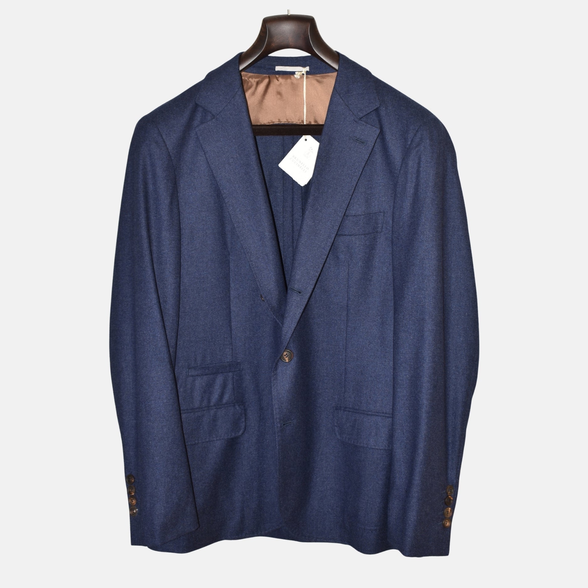 Navy Flannel Blazer made of Wool/Silk/Cashmere (EU 50)