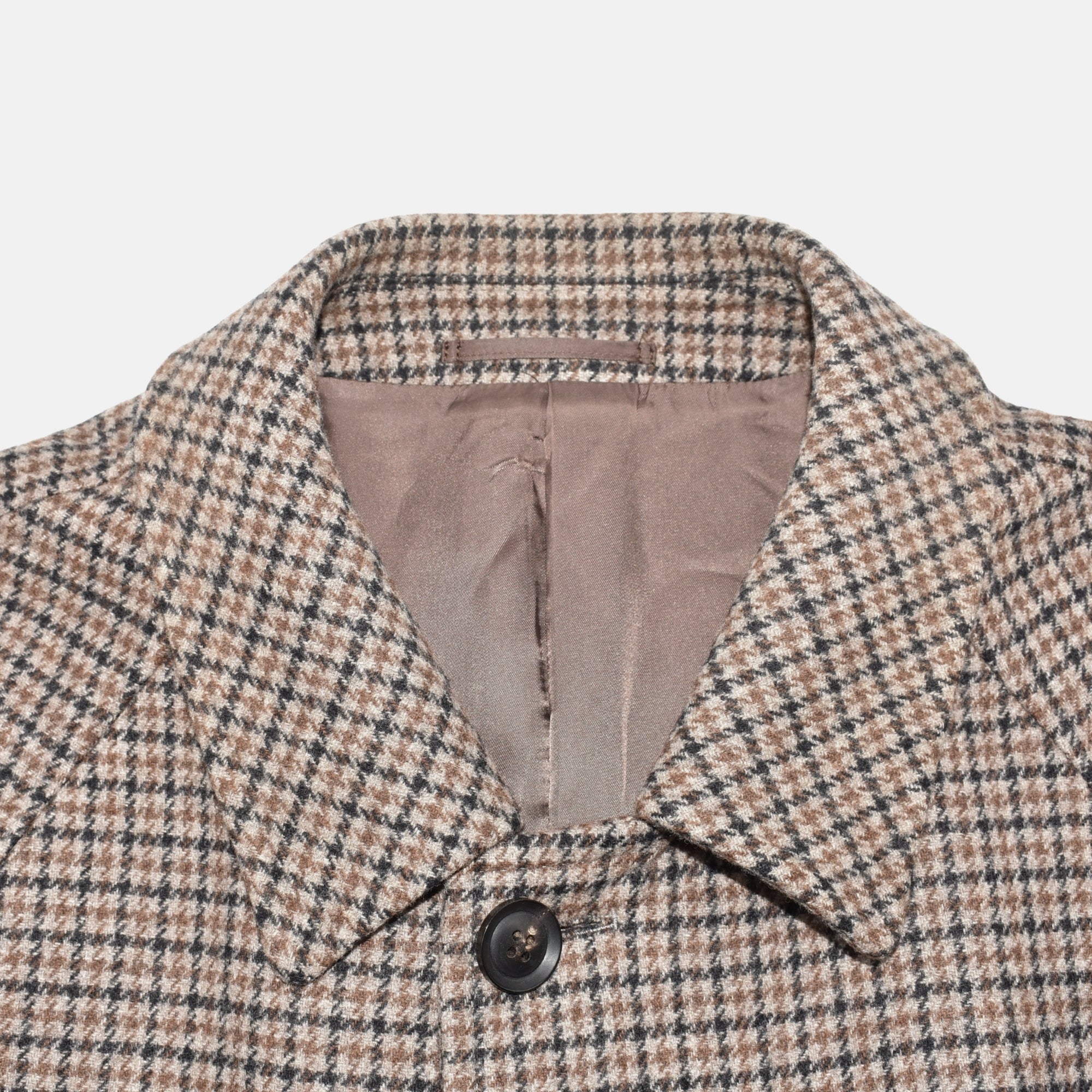 Multicoloured Checkered Coat made of Wool (EU 50)