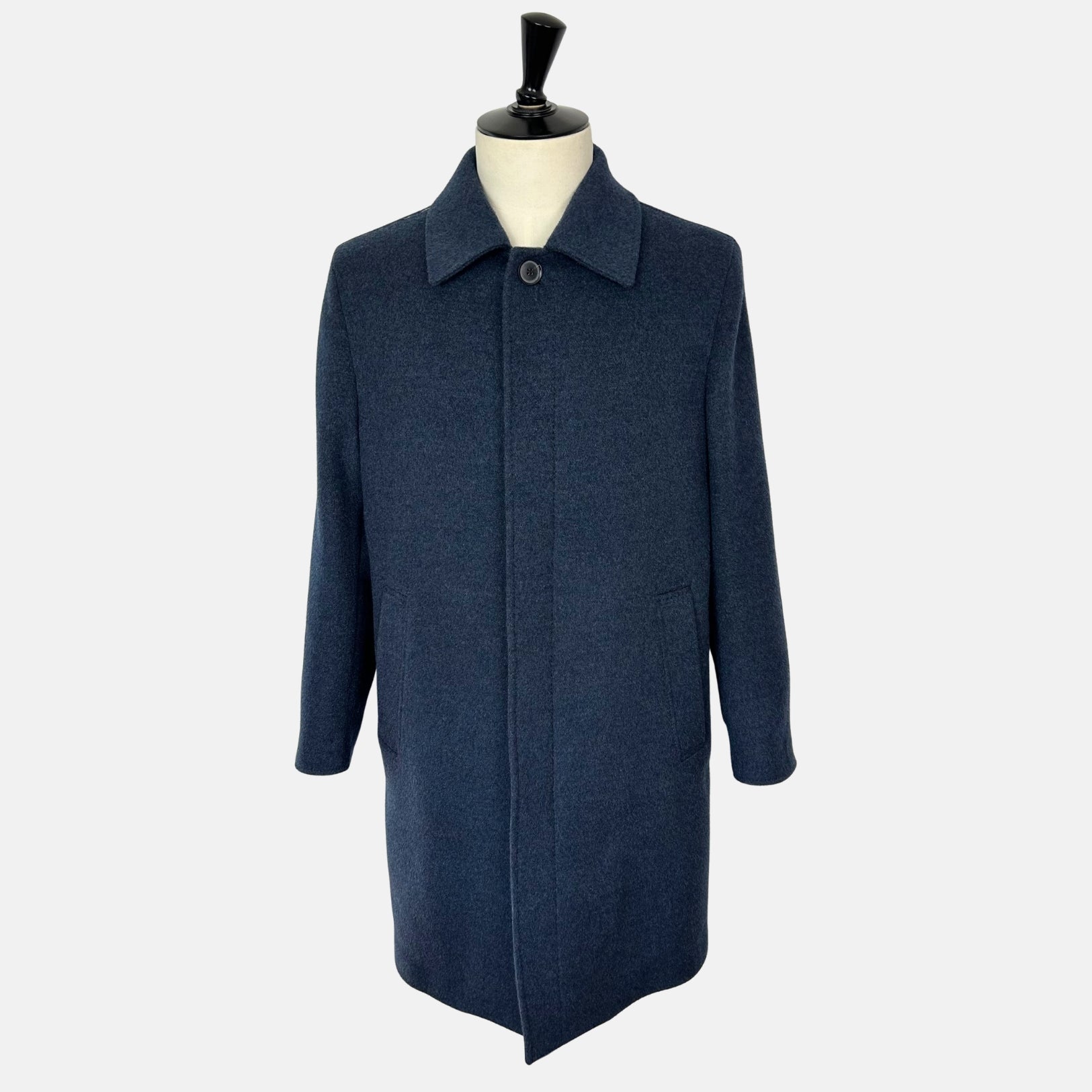 Blue Coat made of Cashmere/Leather Details (EU 48)