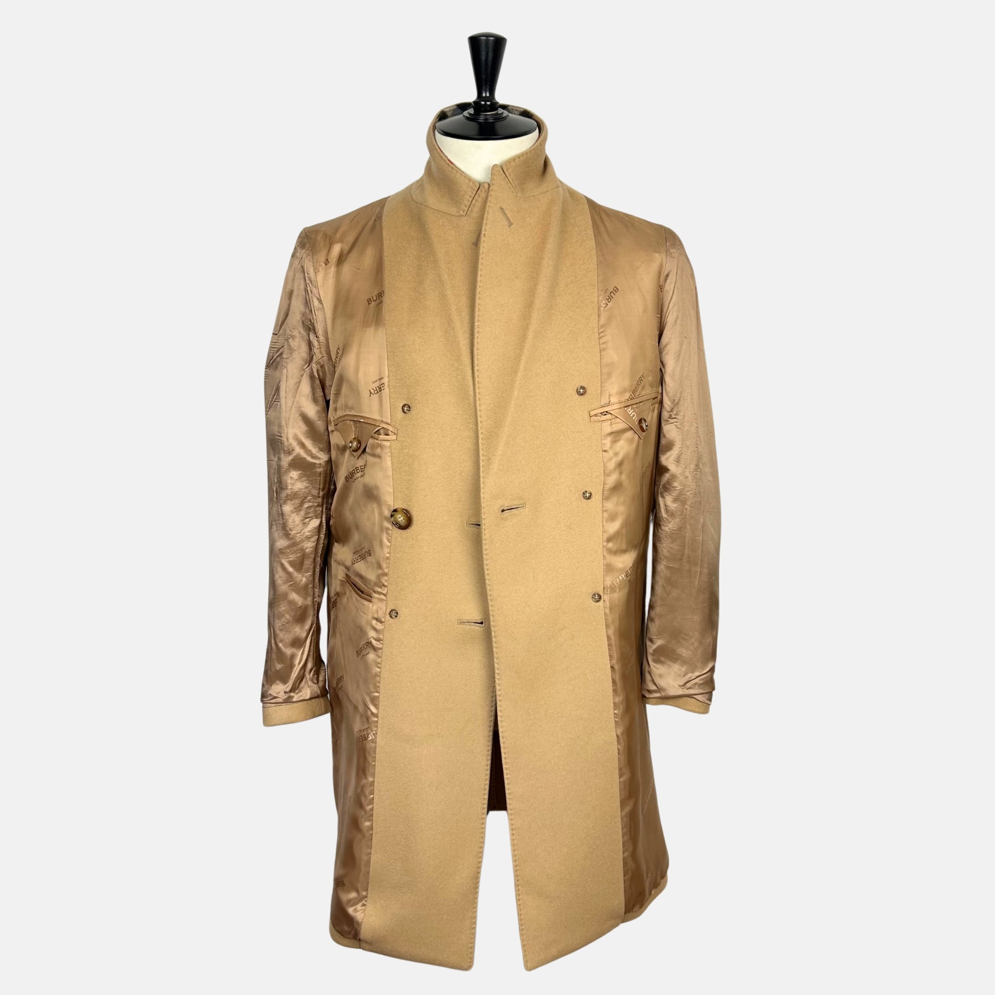 Camel Double Breasted Coat made of Cashmere (EU 50)