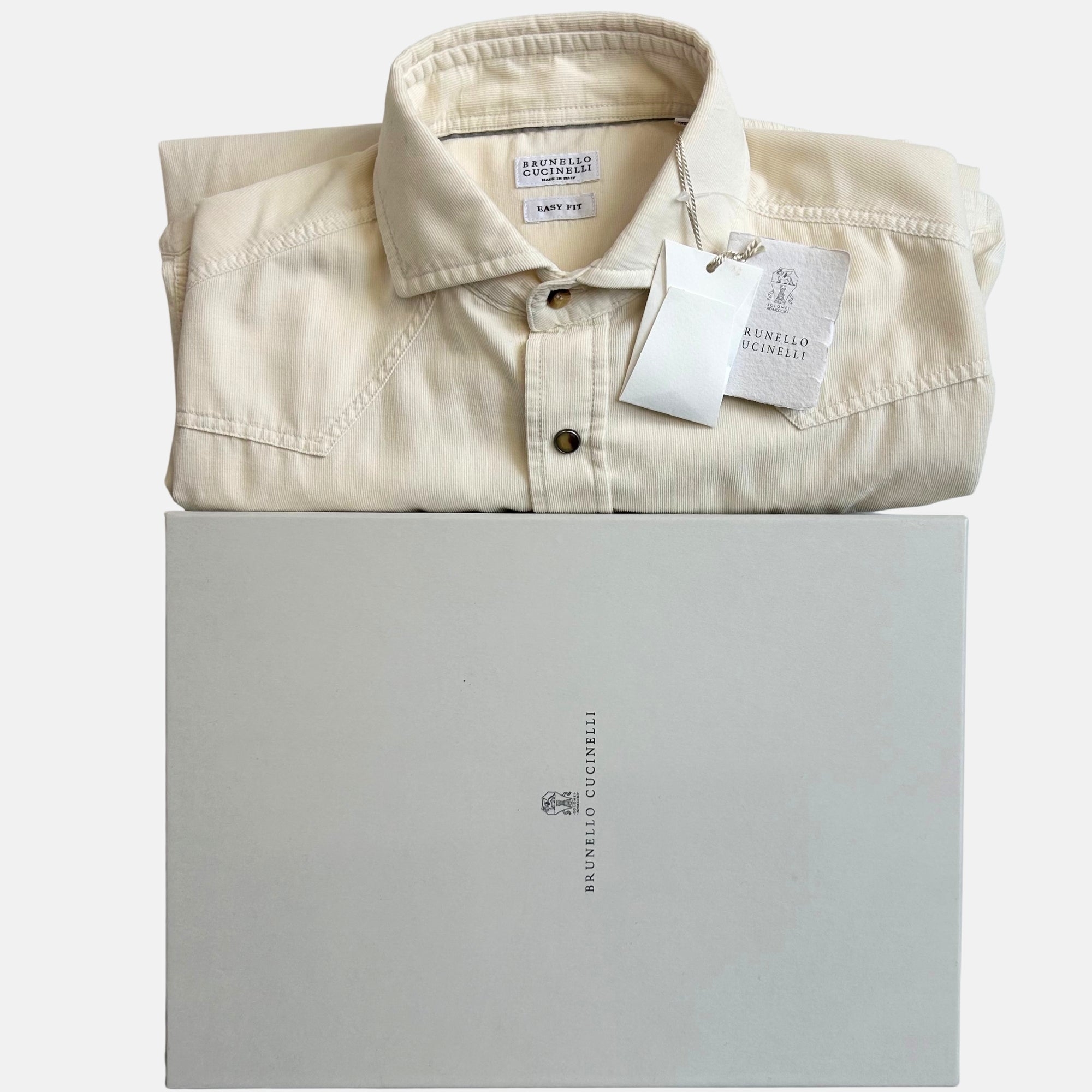Off-White Corduroy Shirt made of Cotton (XS)