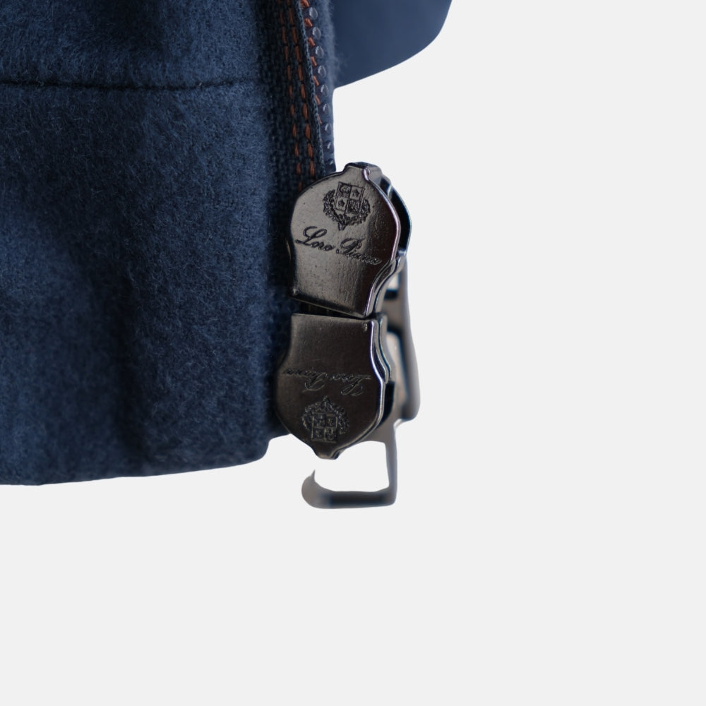 Bi-Color Cashmere Hoodie Jacket (L)