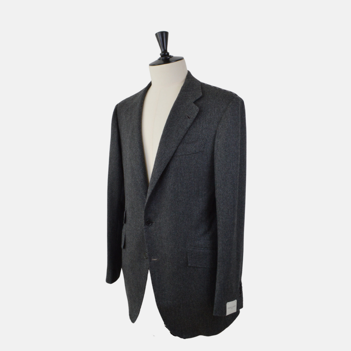 Charcoal Herringbone Blazer made of Cashmere (EU 50L)