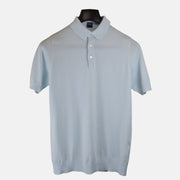 Light Blue Knit Poloshirt made of Cotton (EU 48)