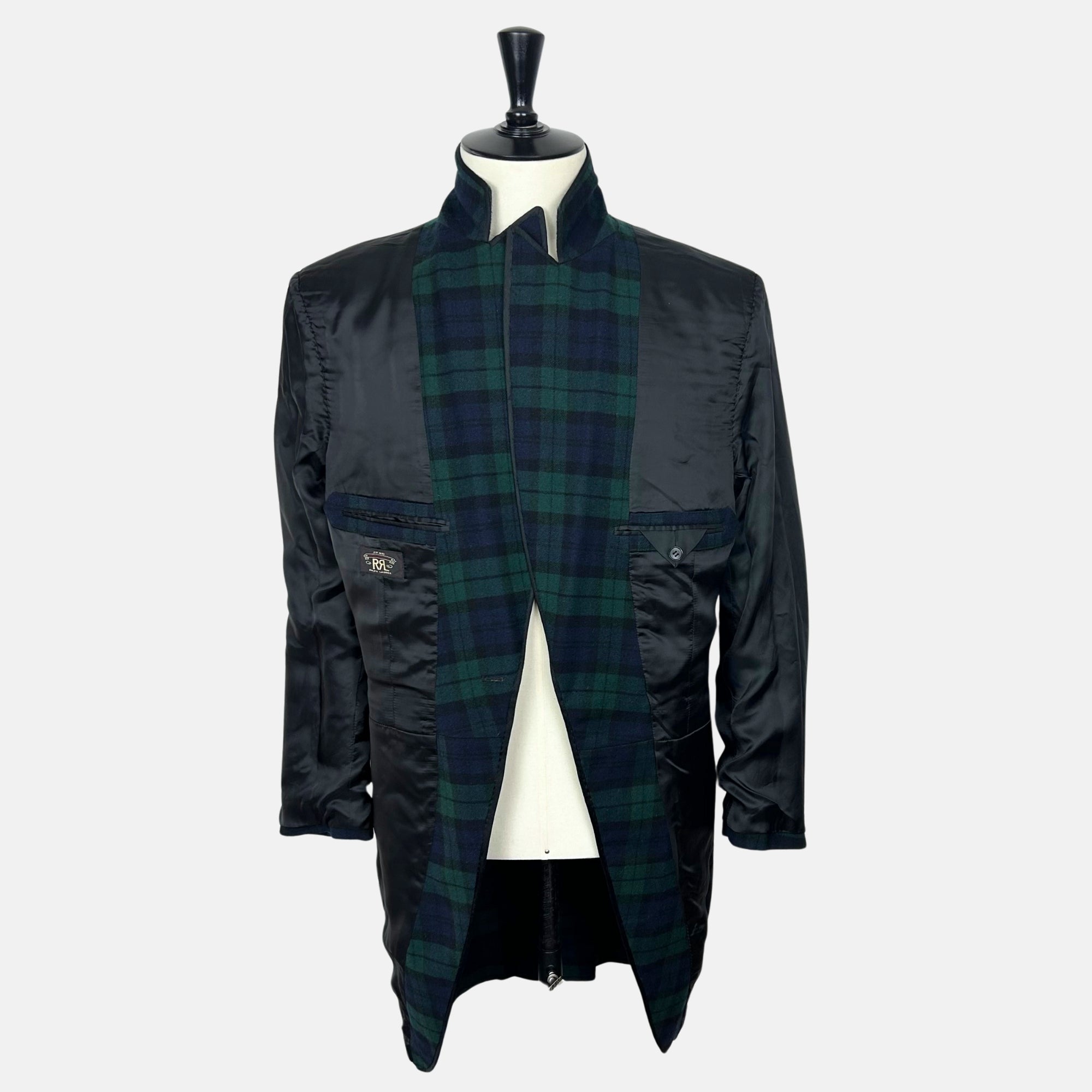 Tartan Green Coat made of Wool/ Nylon (52)