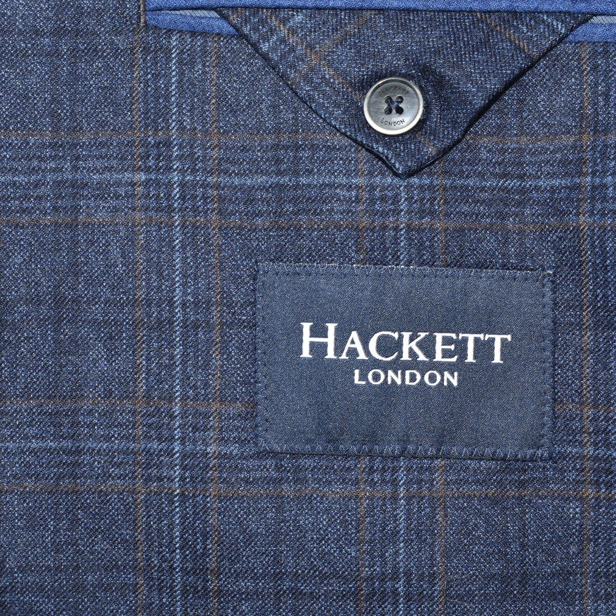 Blue-Brown Checkered Blazer made of Wool (EU 48)
