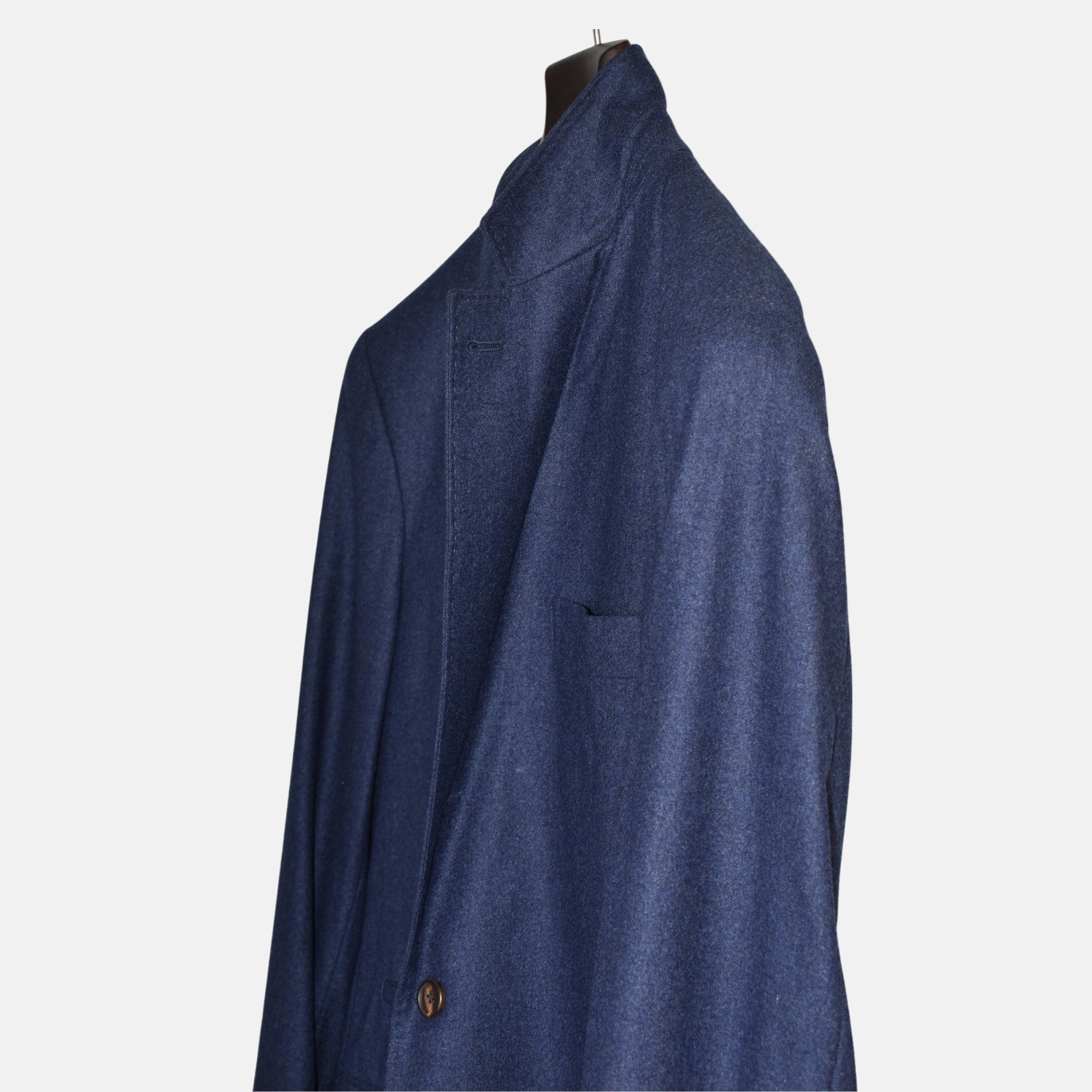 Navy Flannel Blazer made of Wool/Silk/Cashmere (EU 50)