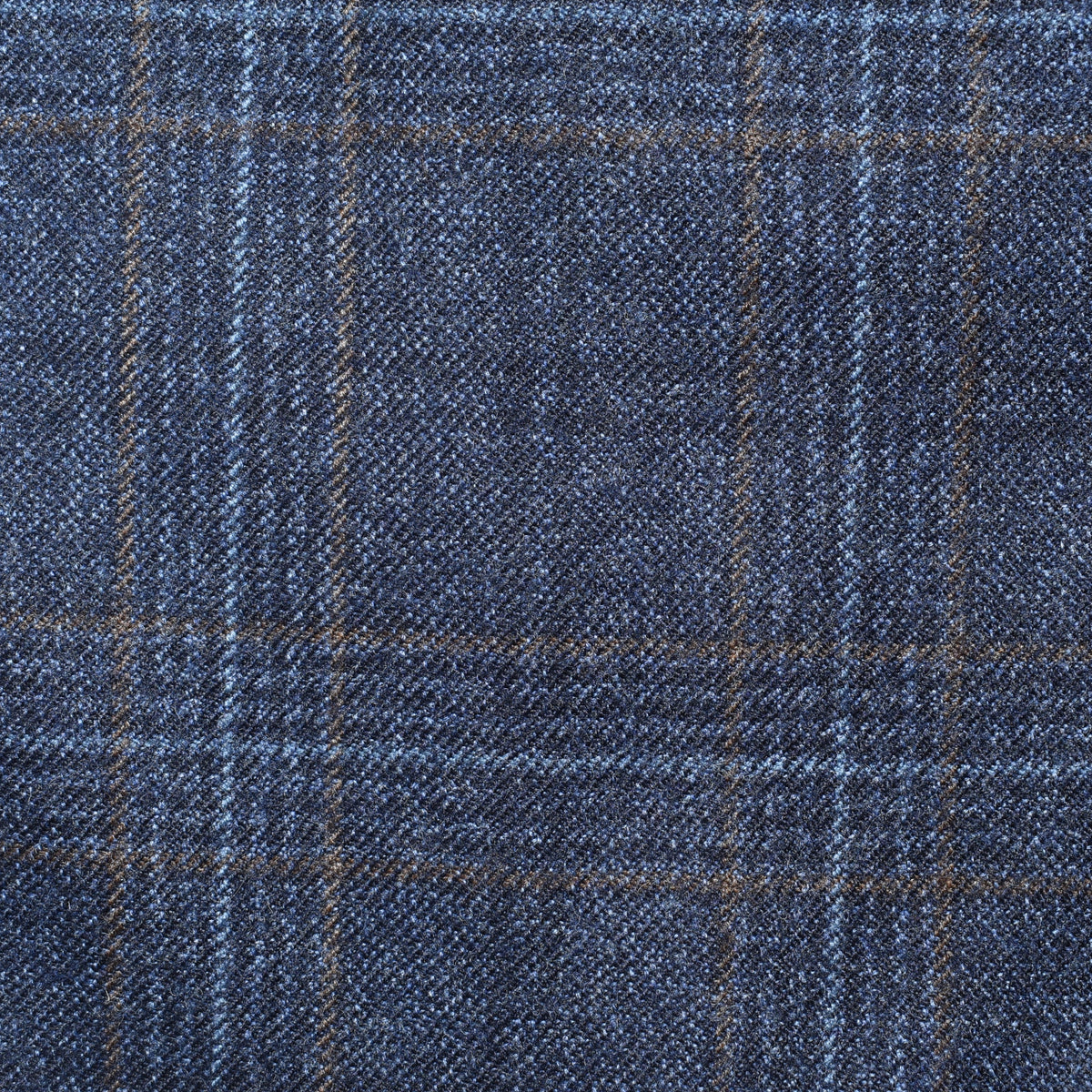 Blue-Brown Checkered Blazer made of Wool (EU 48)