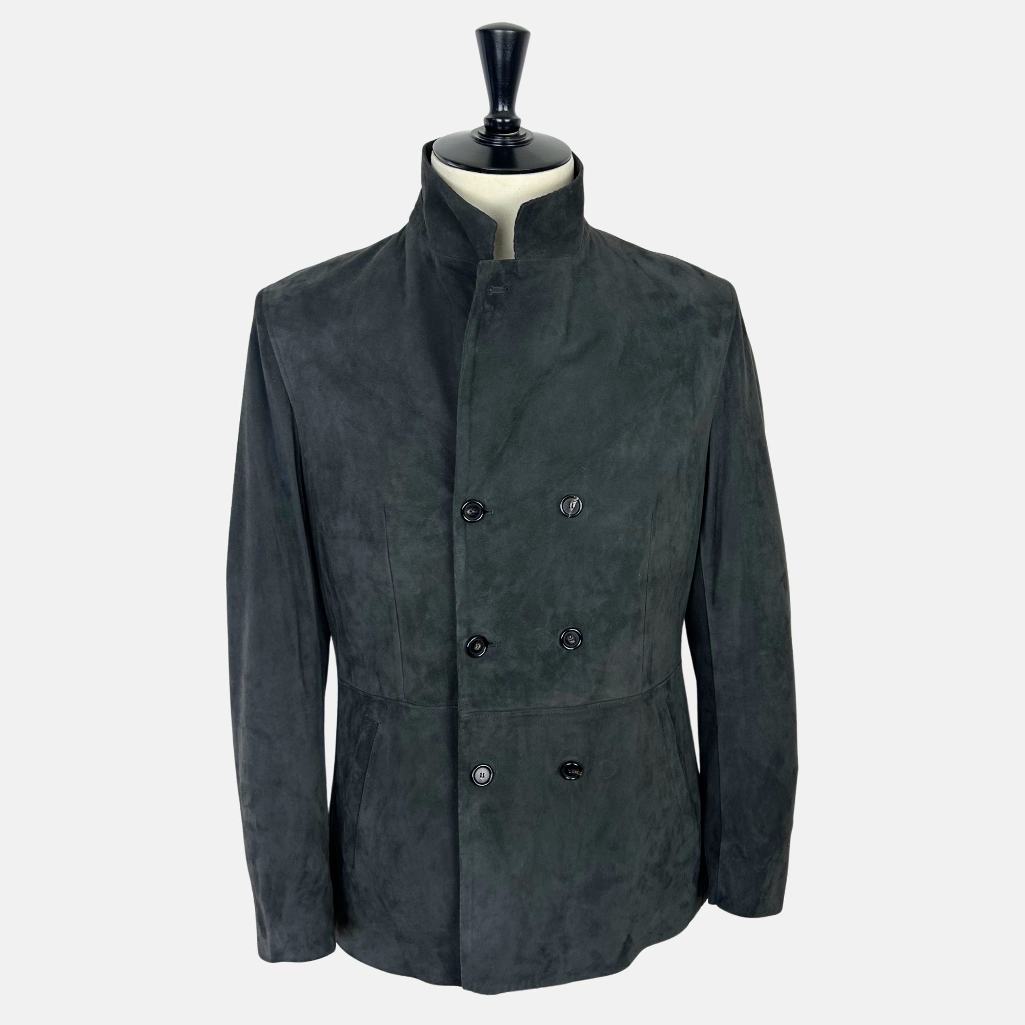 Anthrazit Peacoat made of Suede Leather (EU 50)