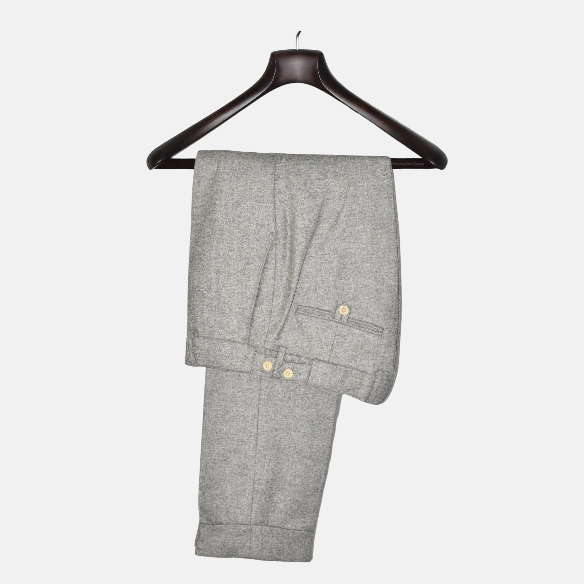 Light Gray Trousers made of Merinho Wool/Polyamide (EU 46)