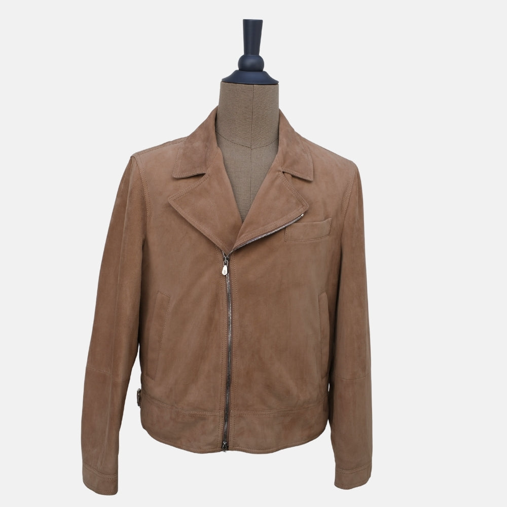 Beige Wildlederjacke (M)