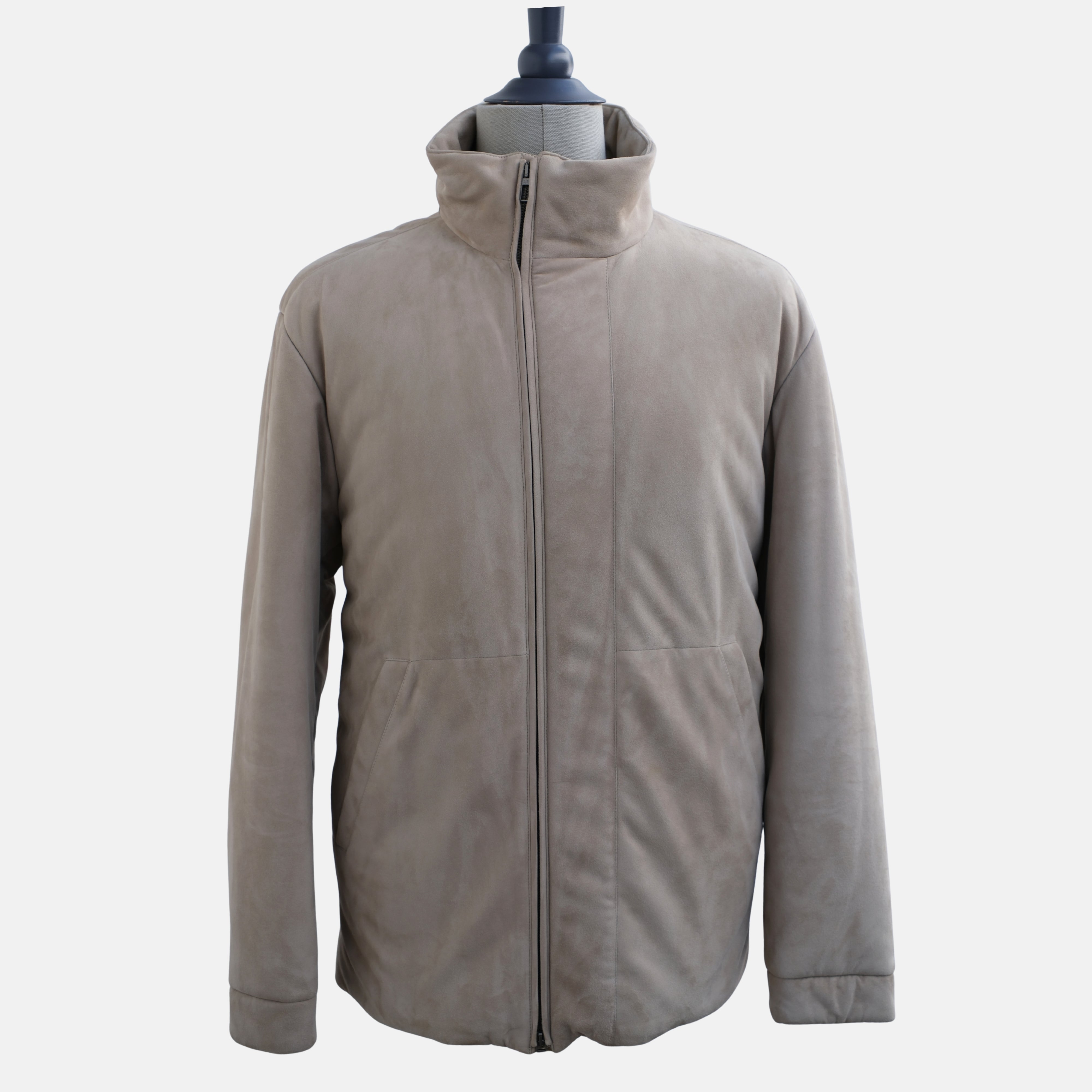 Taupe Suede Down Bomber (L)