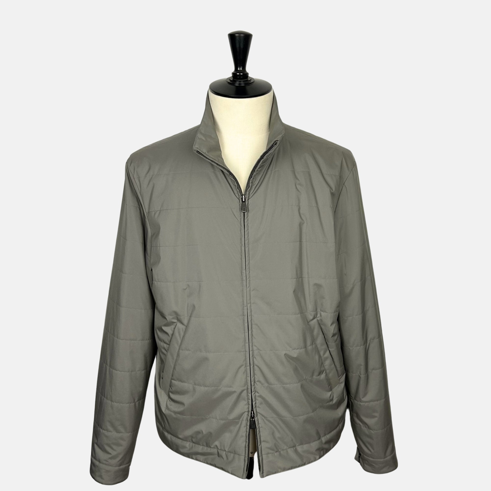 Grey Quilted Jacket made of Polyester/Polyurethane (XL)