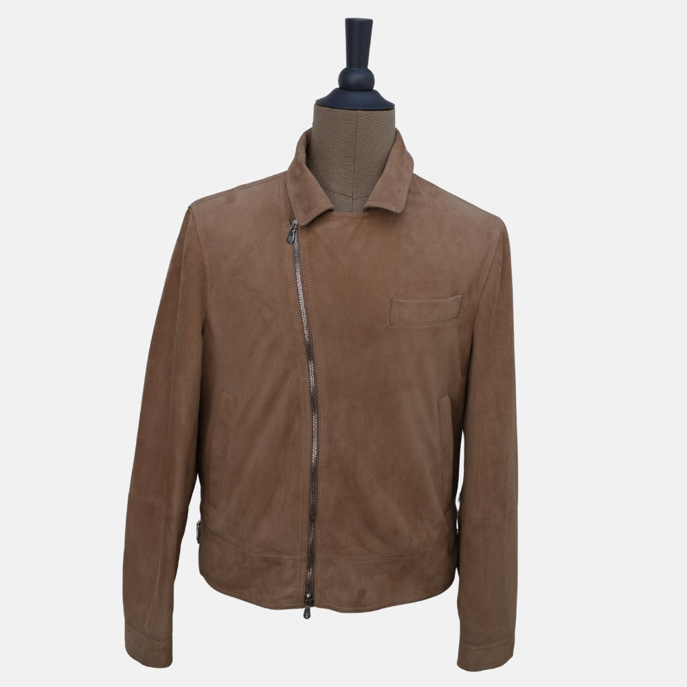 Beige Wildlederjacke (M)