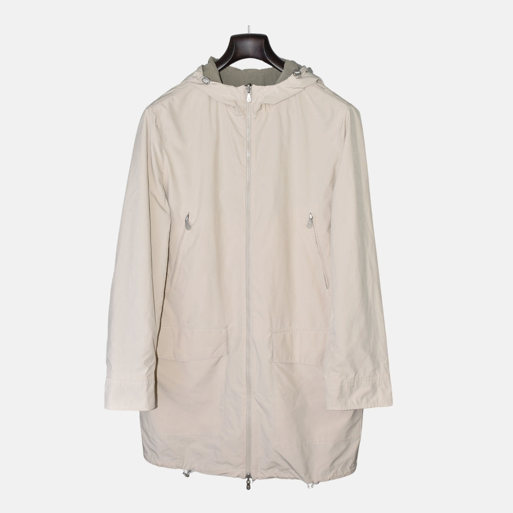 Beige/Olive Reversible Rain Coat (EU 48)