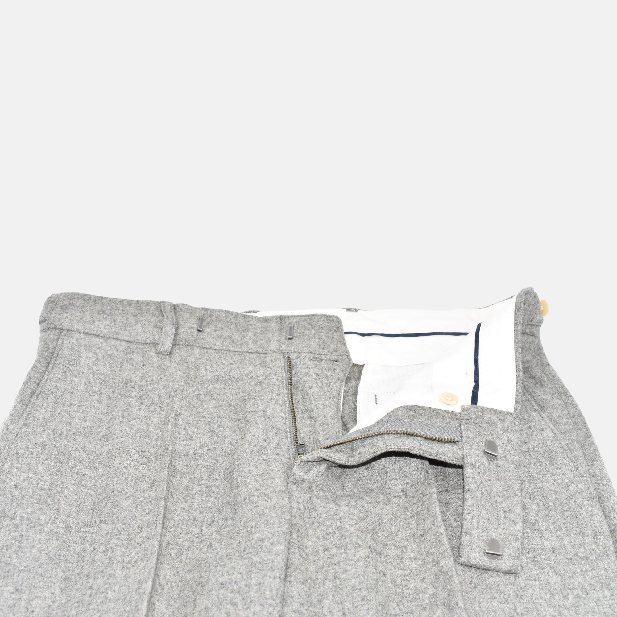 Light Gray Trousers made of Merinho Wool/Polyamide (EU 46)