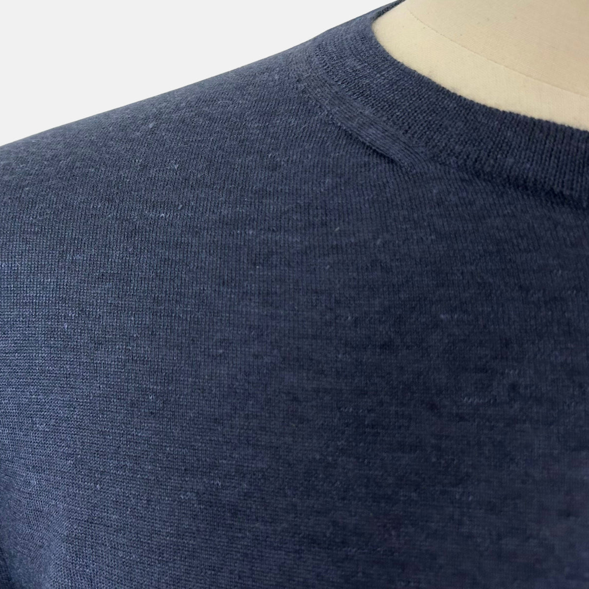 Navy Silk Cashmere Linen Sweater