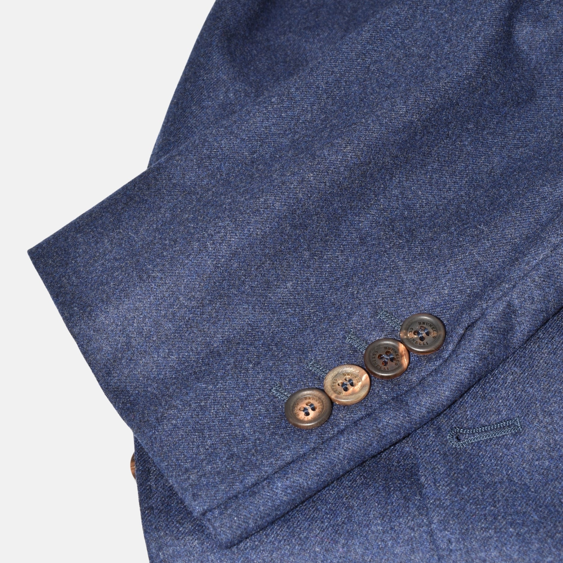 Navy Flannel Blazer made of Wool/Silk/Cashmere (EU 50)