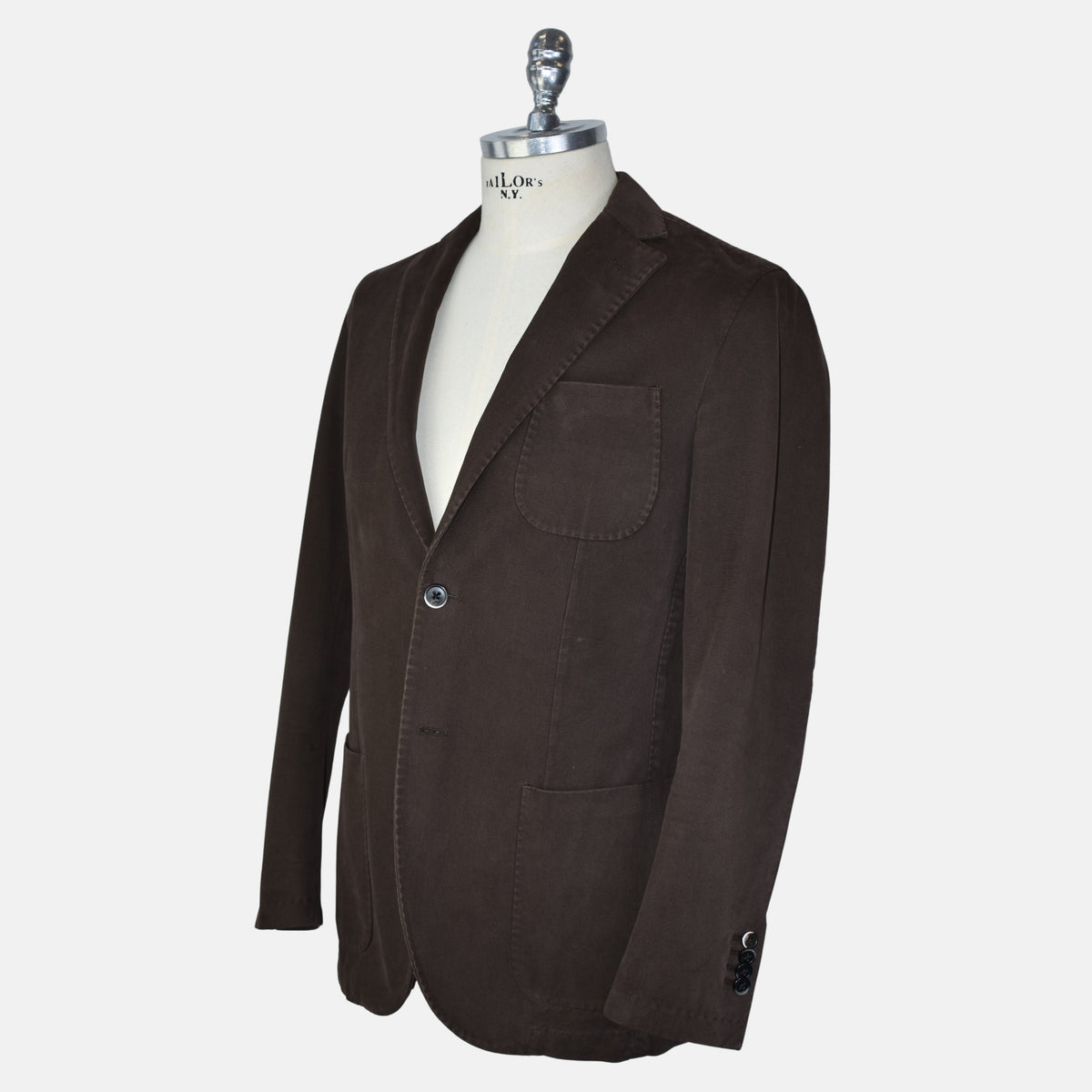 Dark Brown Blazer made of Cotton (EU 48)