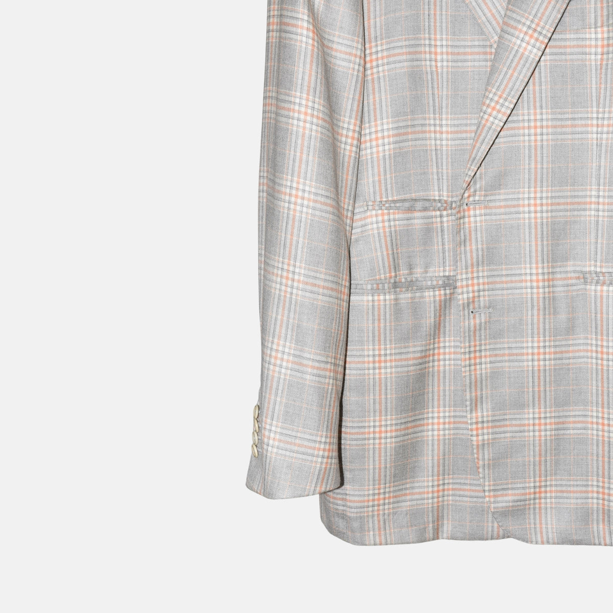 Grau/Orange Kaschmir-Blazer (EU 56)