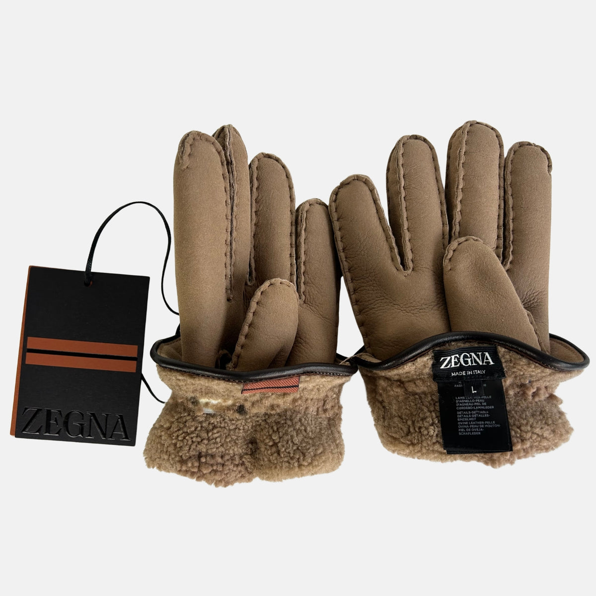 Zegna Gloves Beige (L)