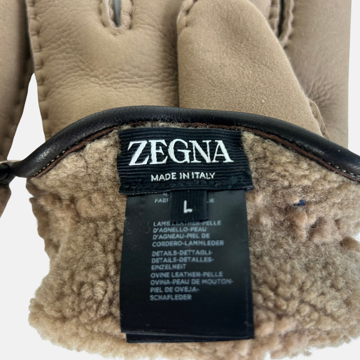 Zegna Gloves Beige (L)