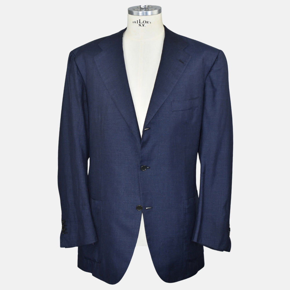 Navy Blue Silk/Linen Blazer