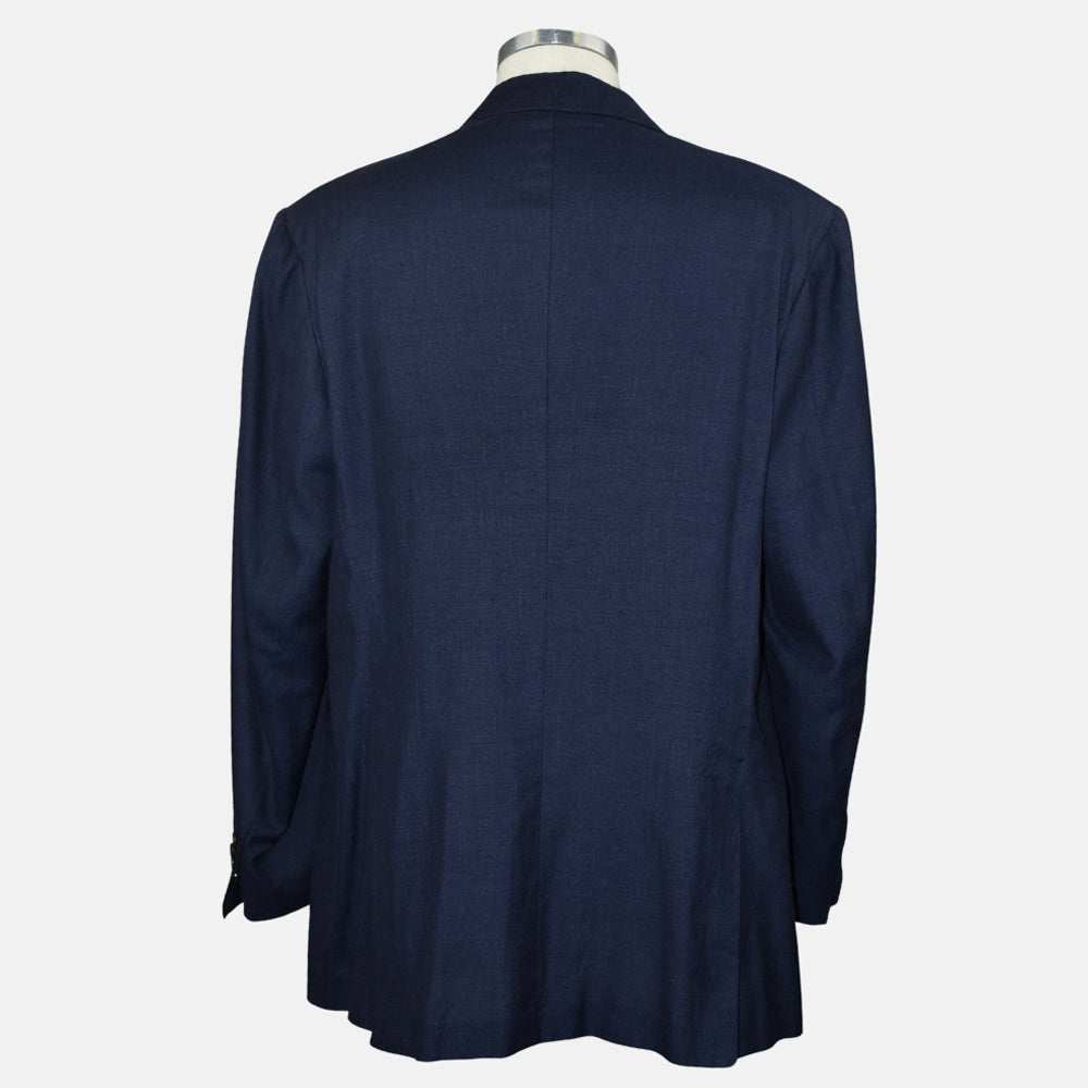 Navy Blue Silk/Linen Blazer