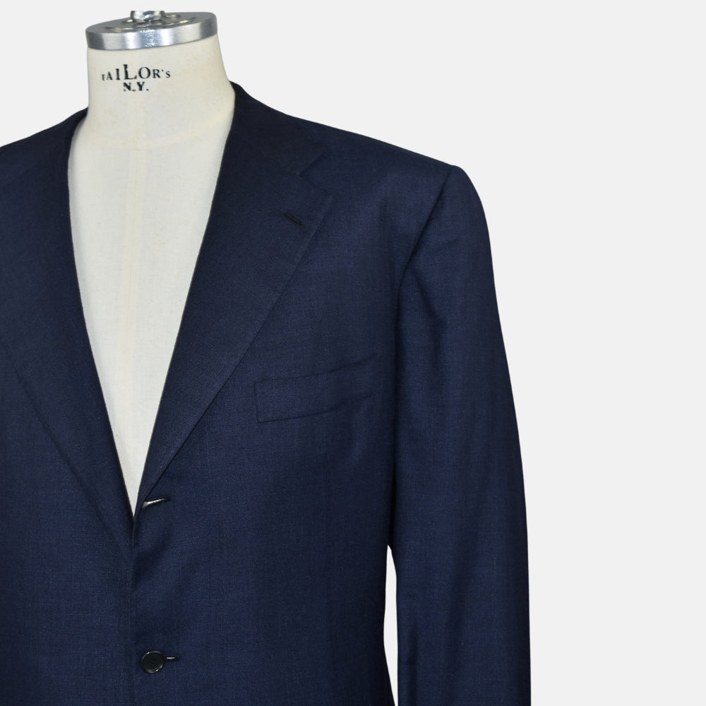 Navy Blue Silk/Linen Blazer