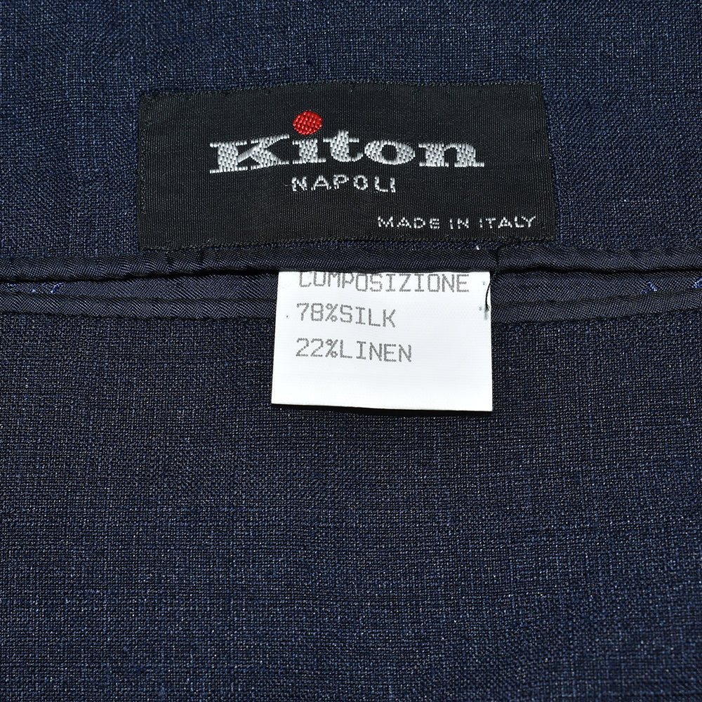 Navy Blue Silk/Linen Blazer