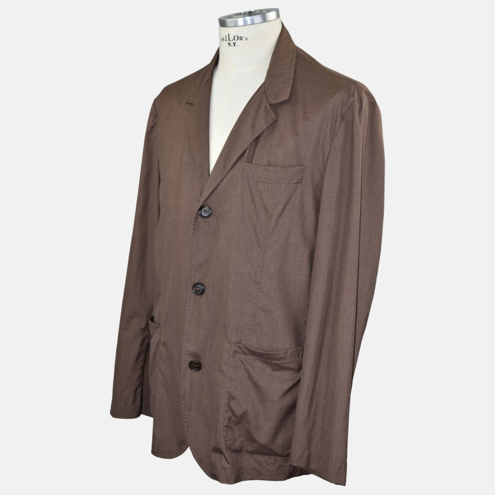 Brown Virgin Wool / Silk Blazer