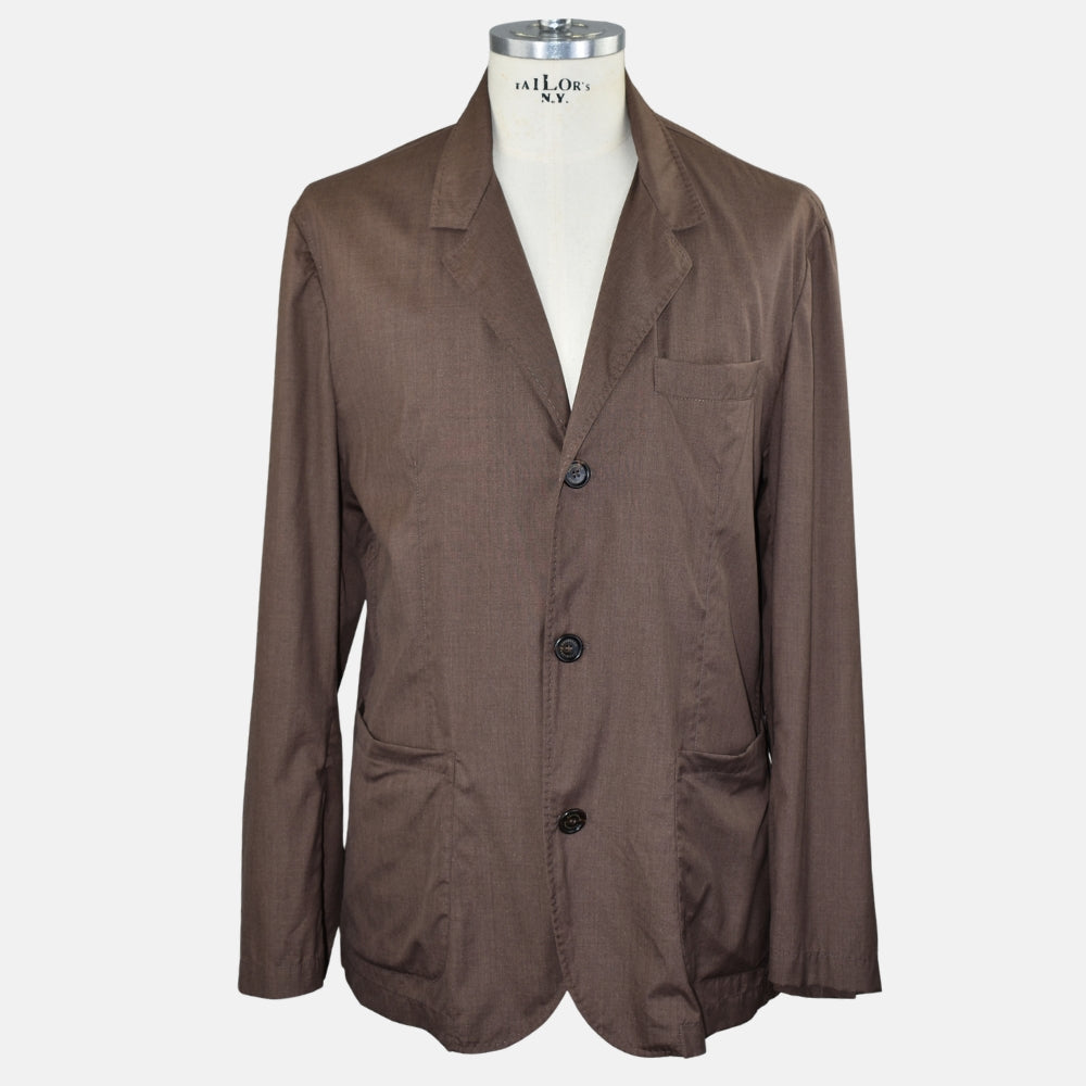 Brown Virgin Wool / Silk Blazer