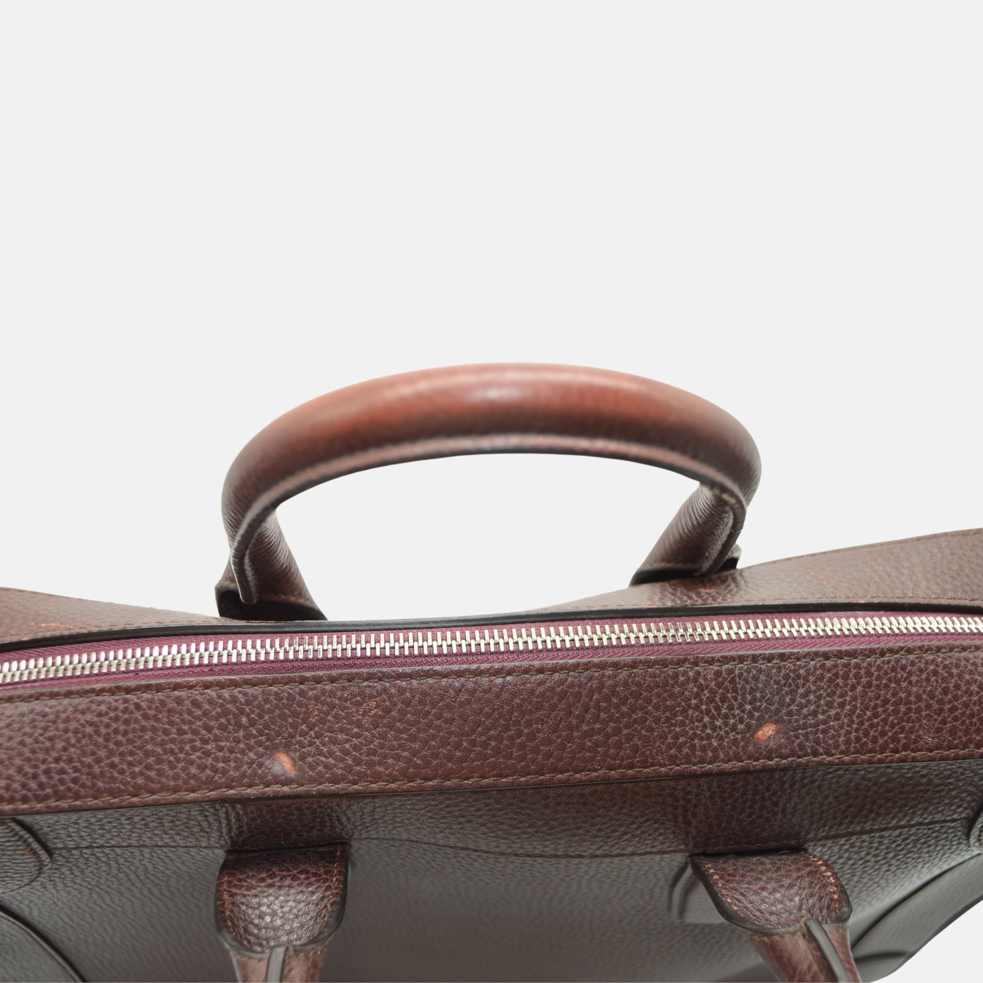 Burgundy Brief Case made of Leather