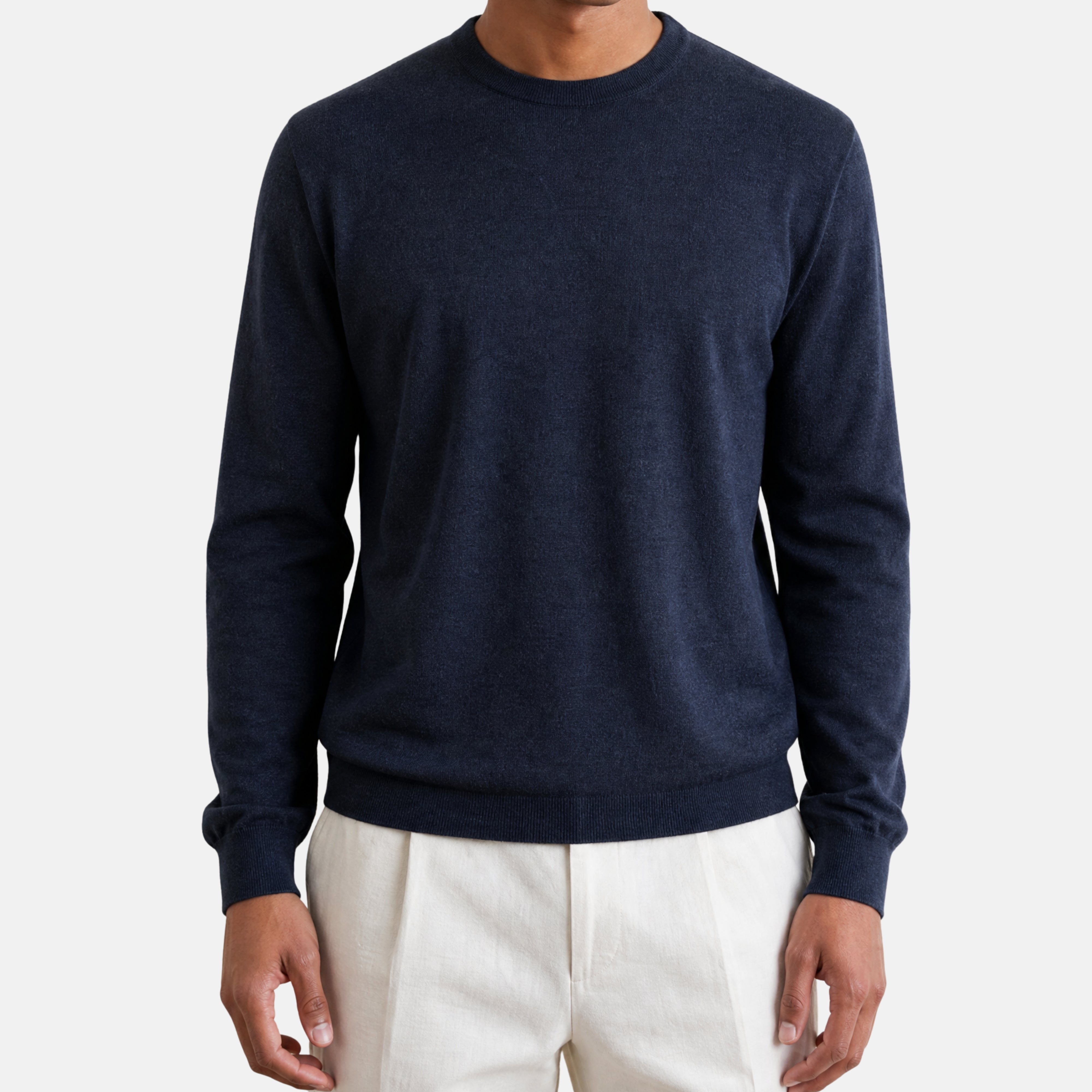 Zegna Navy Sweater made of Silk/Cashmere/Linen (EU 50) – pre-owned | Sanpetuna