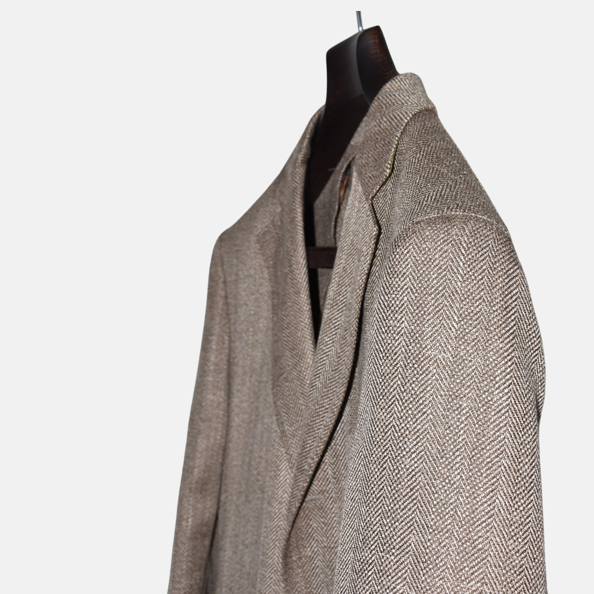 Beige Herringbone Blazer made of Wool/Silk (EU 50)