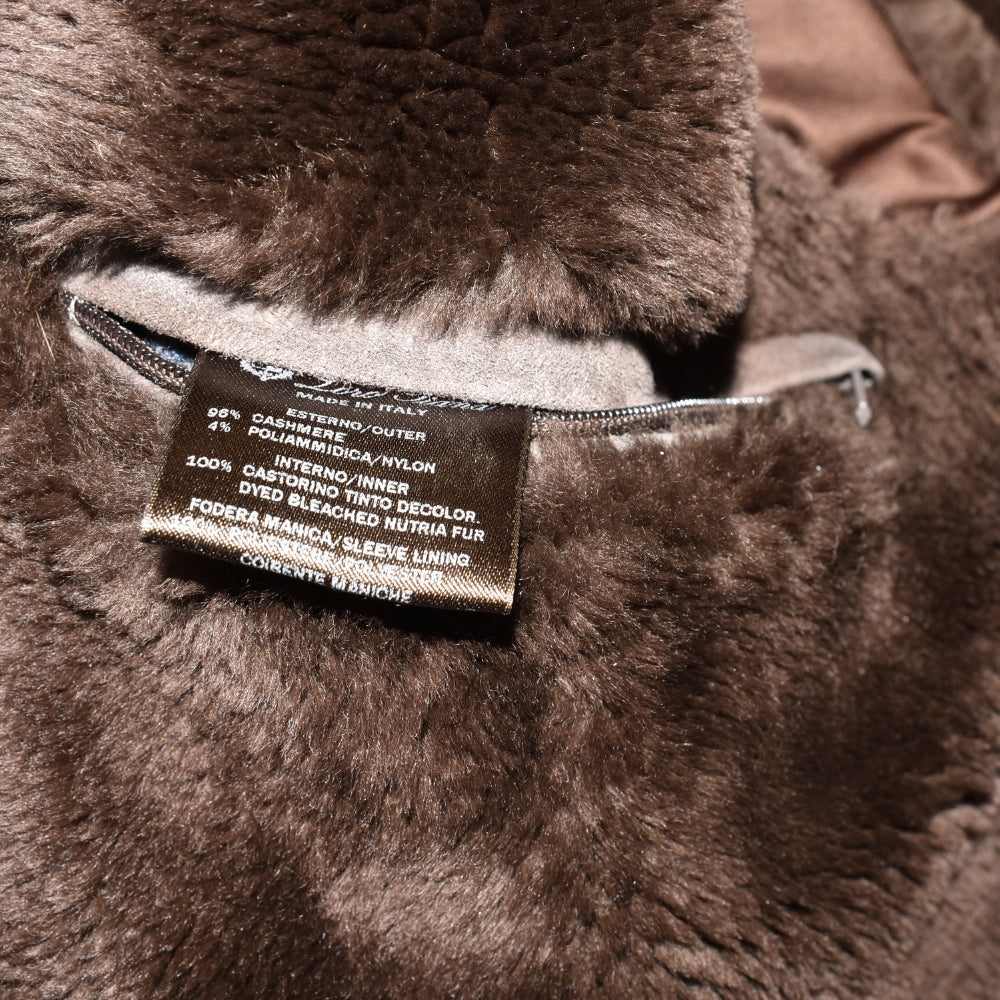 Blue Roadster Nutria Lined Cashmere Jacket (M)