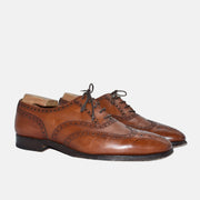 Cognac Budapester Leather Shoes "Finsbury" (EU 42)