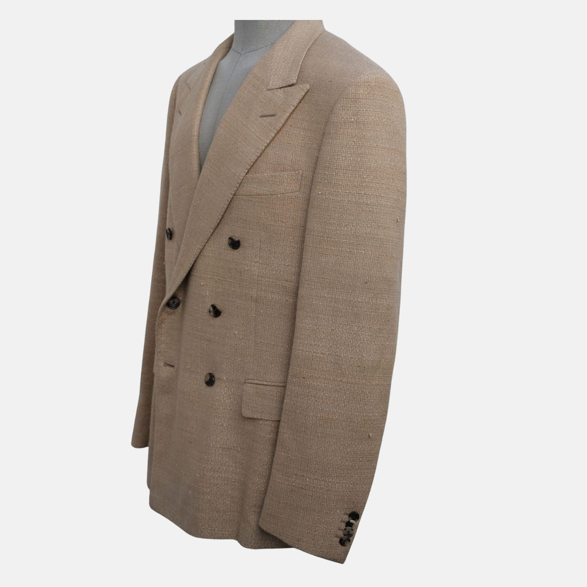 Loro Piana Lotus Flower Double-Breasted Jacket Beige (EU 54)