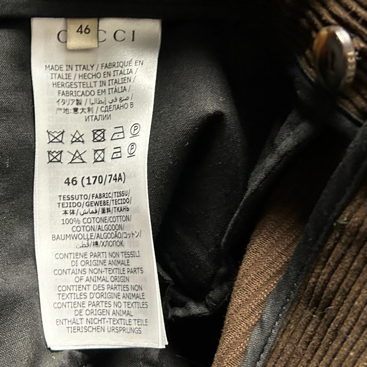 Brown Corduroy Pant made of Cotton (EU 54)