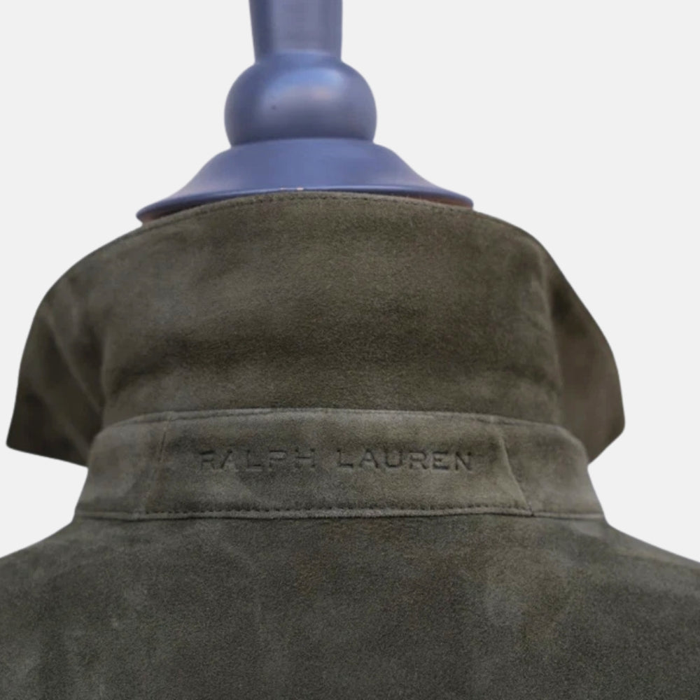 Forest Green Overshirt made of Suede (M)