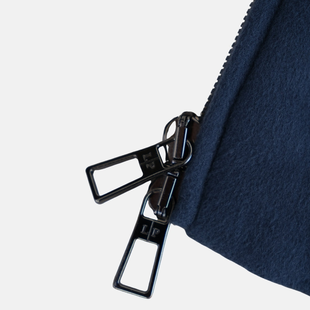 Bi-Color Cashmere Hoodie Jacket (L)